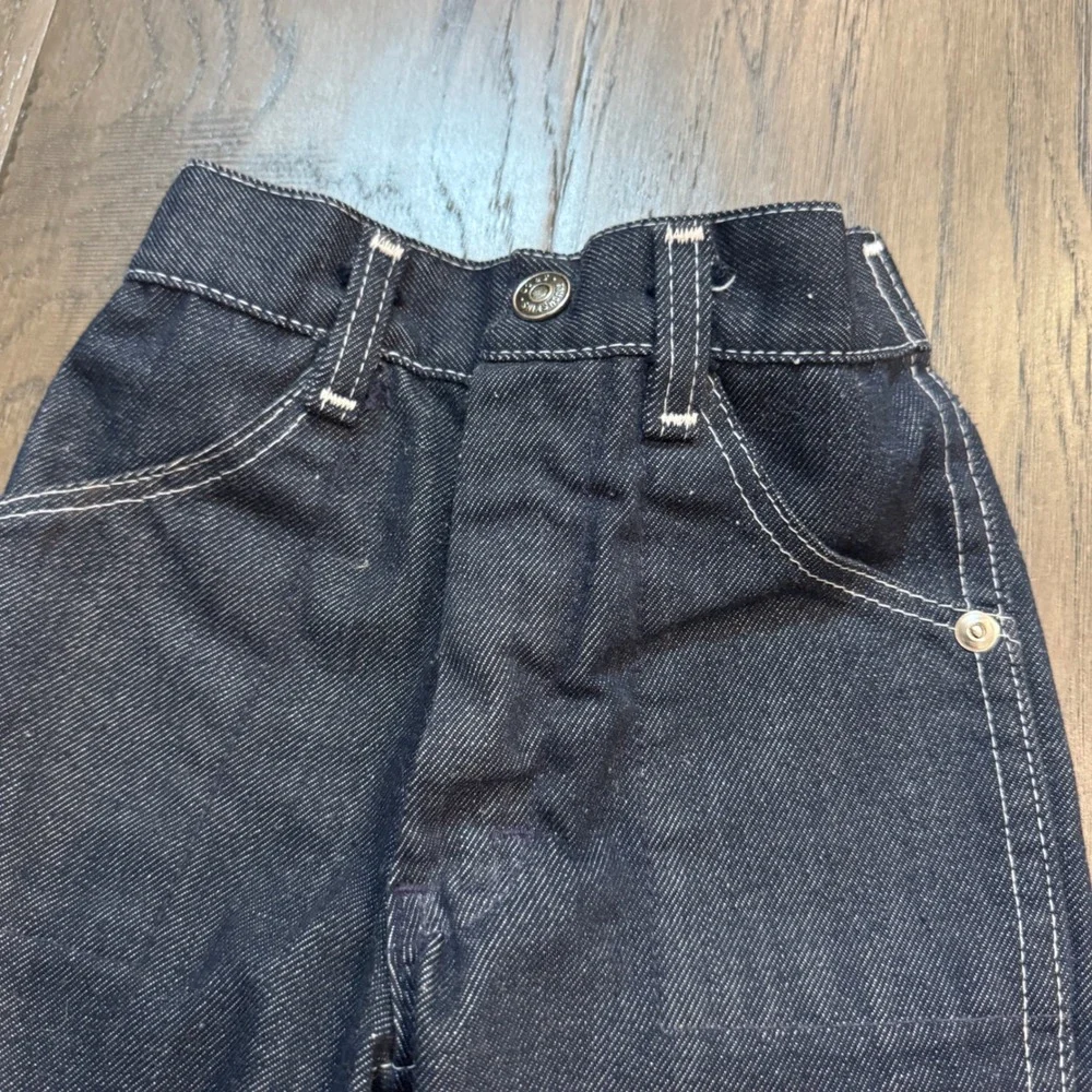 Vintage Sears Toughskins Jeans Size 4 Slim Dark Wash Denim‎ Flare Leg Kids